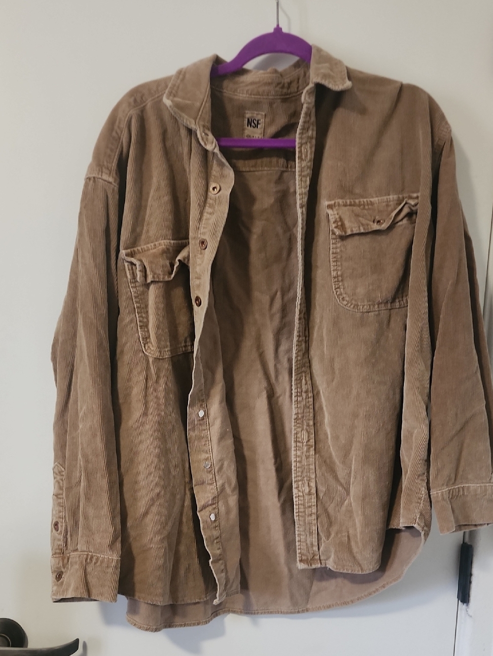 NSF Light Brown Corduroy Shirt Jacket